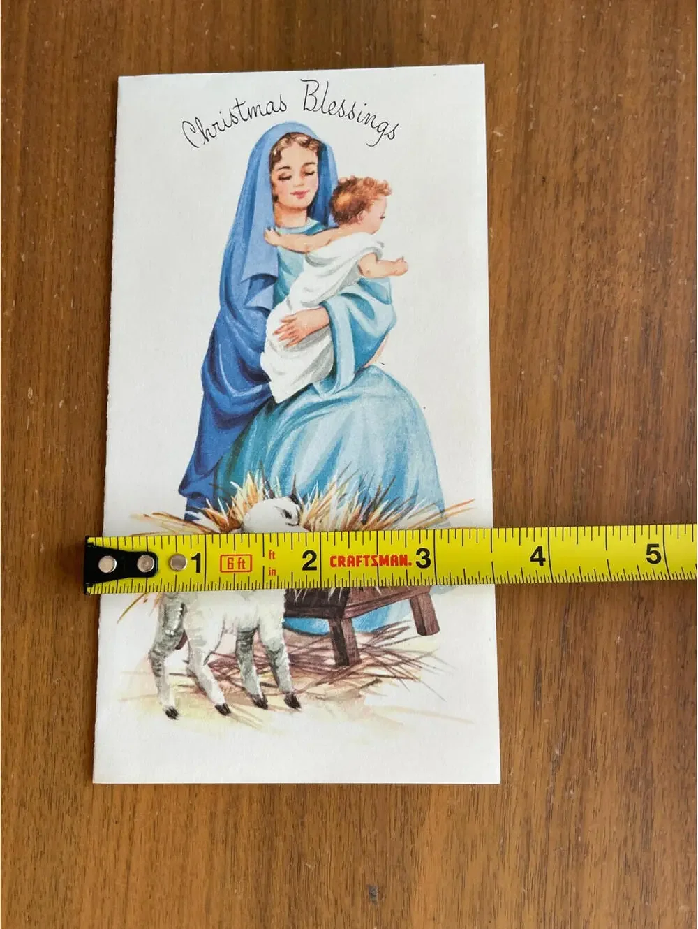 Christmas Blessings Mothe Mary &  Baby Jesus Nativity Card Christmas Card